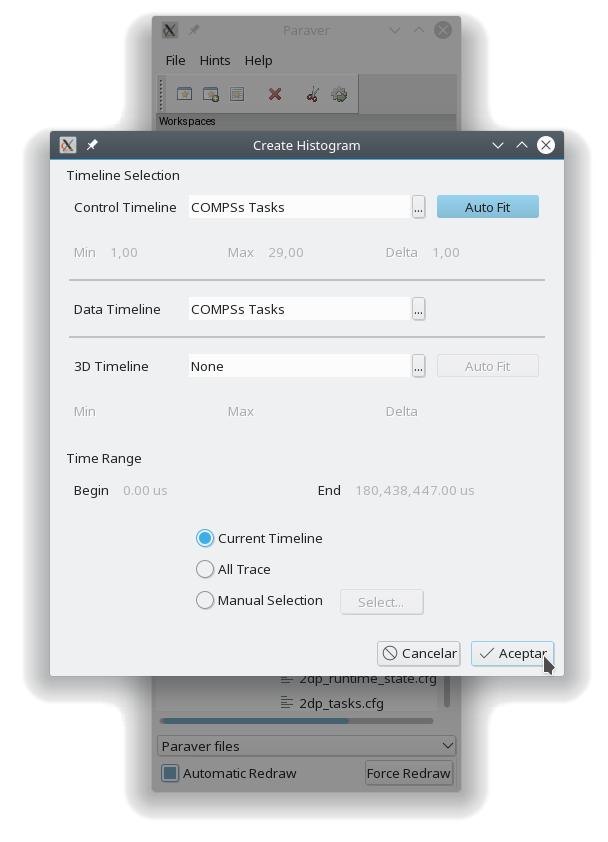 Histogram configuration (Accept default values)
